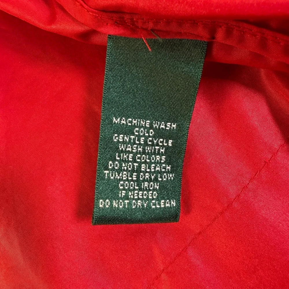 Lauren Active Ralph Lauren Red Windbreaker Womens Large Full Zip Crest #3230